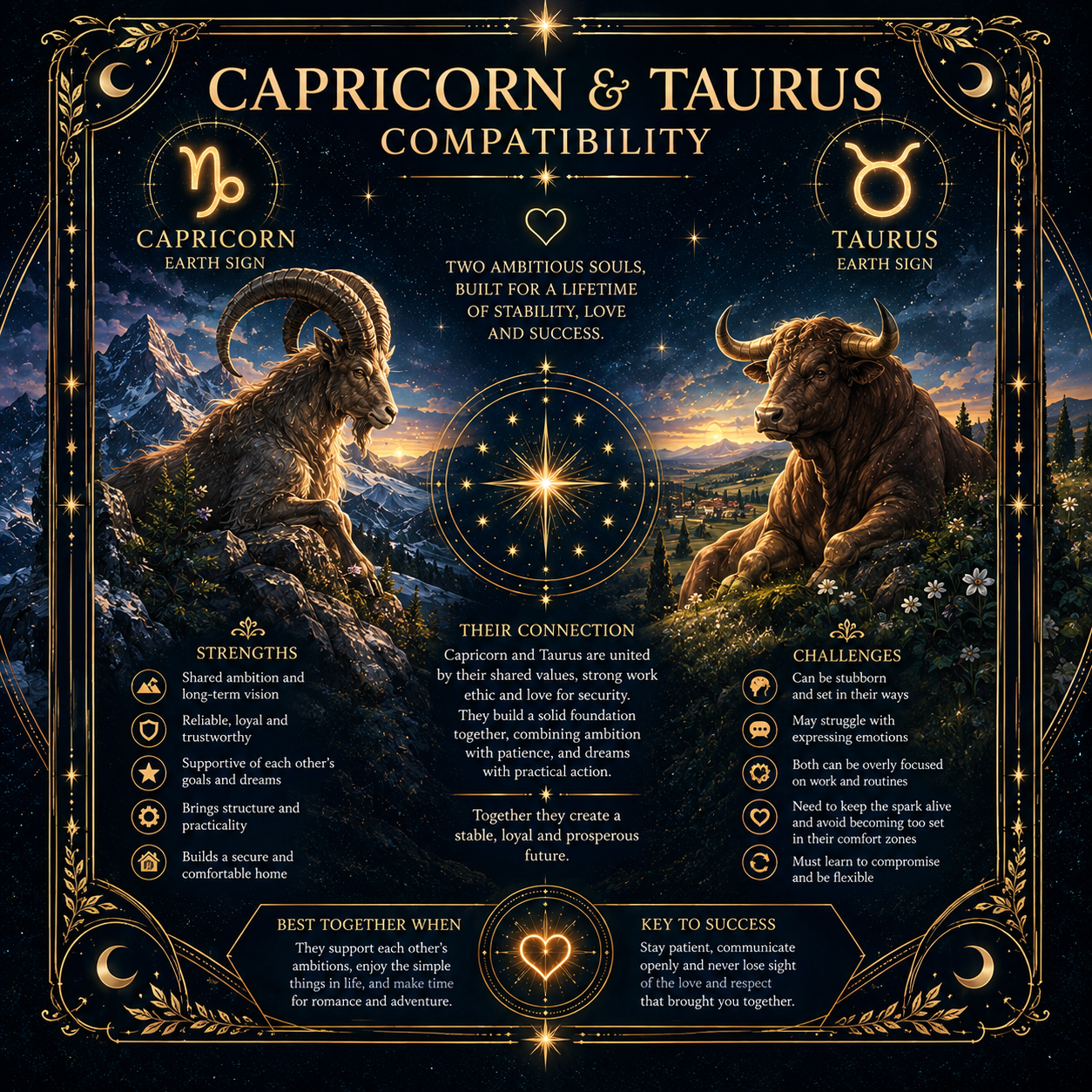 Capricorn and Taurus